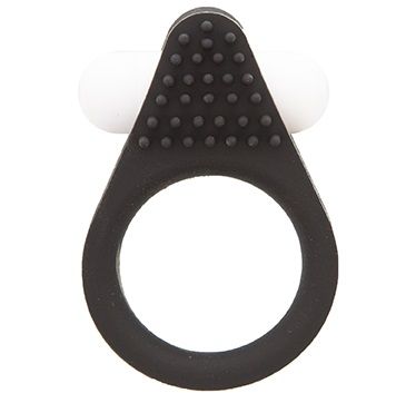 Чёрное эрекционное кольцо LIT-UP SILICONE STIMU RING 1 BLACK - Dream Toys - в Рязани купить с доставкой