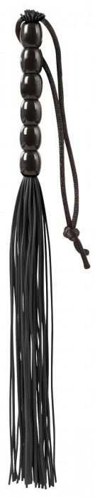 Чёрная мини-плеть из резины Rubber Mini Whip - 22 см. - Blush Novelties - купить с доставкой в Рязани