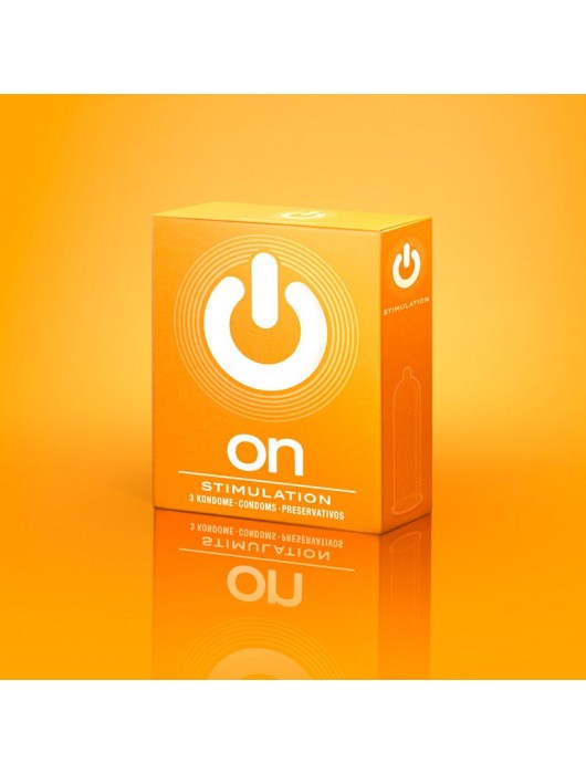Презервативы ON) Stimulation с точками - 3 шт. - ON) - купить с доставкой в Рязани