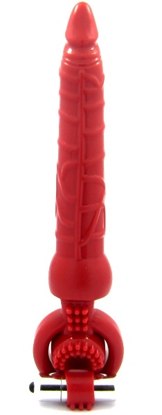 Красная вибронасадка с анальным стимулятором - ToyFa - в Рязани купить с доставкой