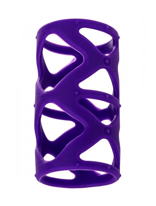 Фиолетовая насадка-сетка на пенис - 7,5 см. - A-toys - в Рязани купить с доставкой