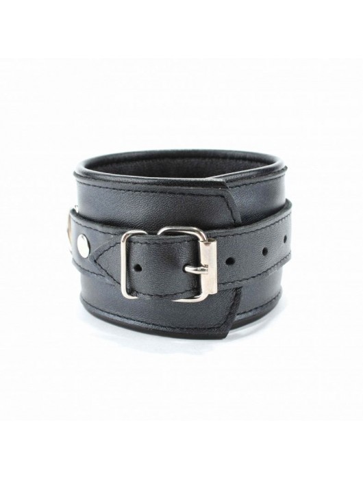 Наручники из гладкой кожи - БДСМ Арсенал - купить с доставкой в Рязани