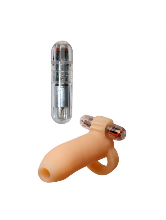 Телесная расширяющая насадка с петлей для мошонки - Pipedream - в Рязани купить с доставкой