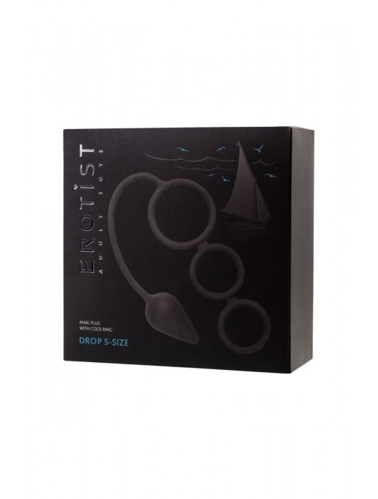 Тройное эрекционное кольцо с анальным хвостом Drop S-size - Erotist Adult Toys - в Рязани купить с доставкой