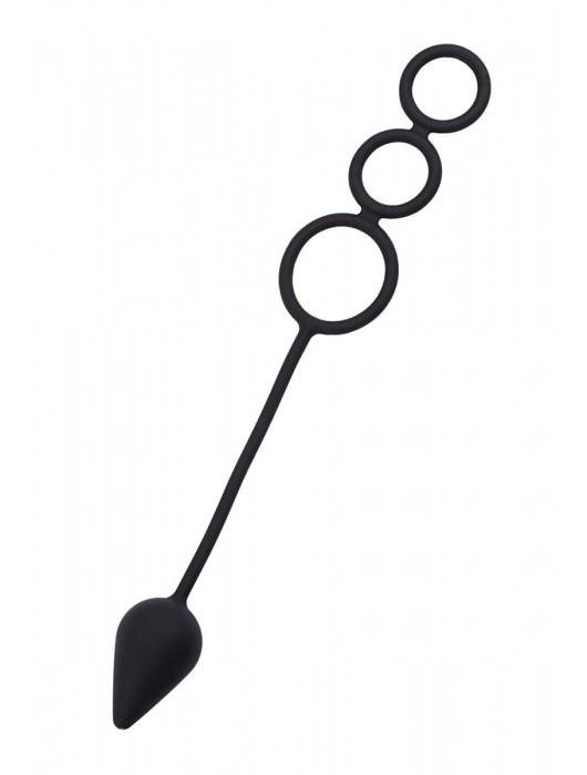 Тройное эрекционное кольцо с анальным хвостом Drop S-size - Erotist Adult Toys - в Рязани купить с доставкой