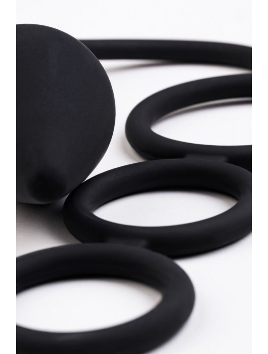 Тройное эрекционное кольцо с анальным хвостом Drop S-size - Erotist Adult Toys - в Рязани купить с доставкой