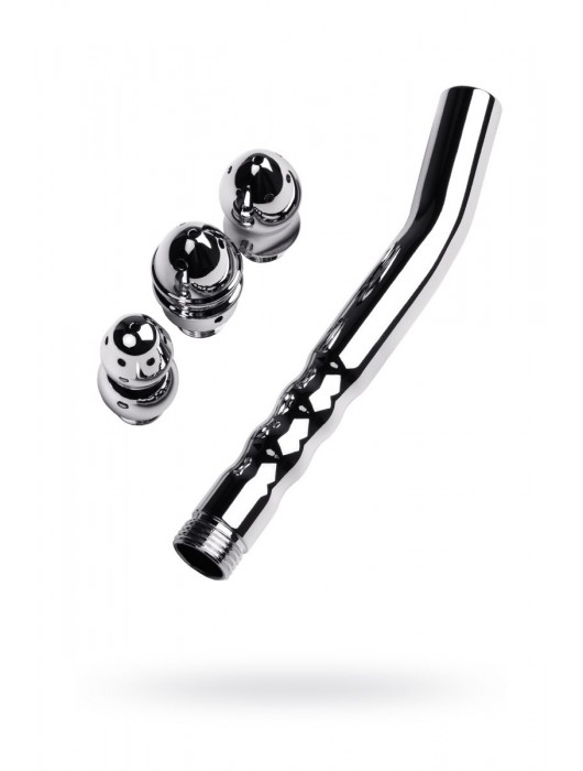 Металлический анальный душ с тремя насадками - ToyFa - купить с доставкой в Рязани