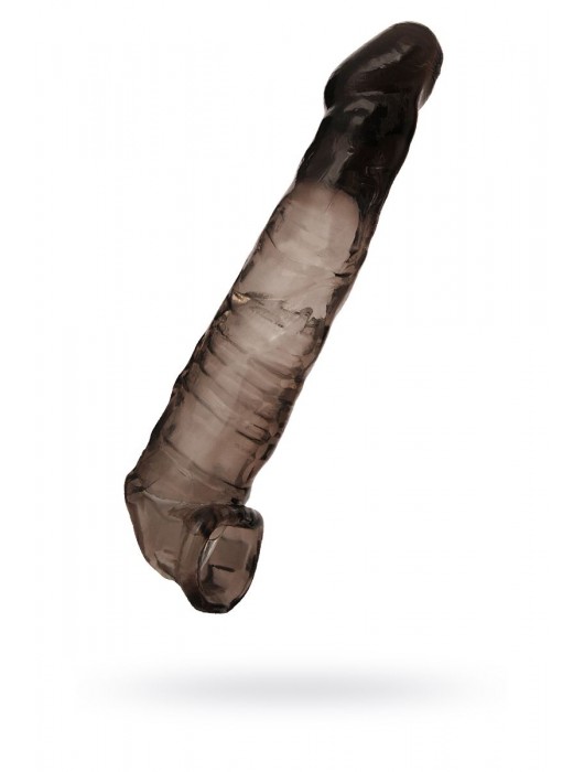 Чёрная насадка на пенис - 22,5 см. - ToyFa - в Рязани купить с доставкой