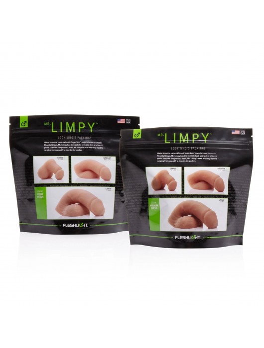 Мягкий имитатор пениса Fleshton Limpy среднего размера - 17 см. - Fleshlight - купить с доставкой в Рязани