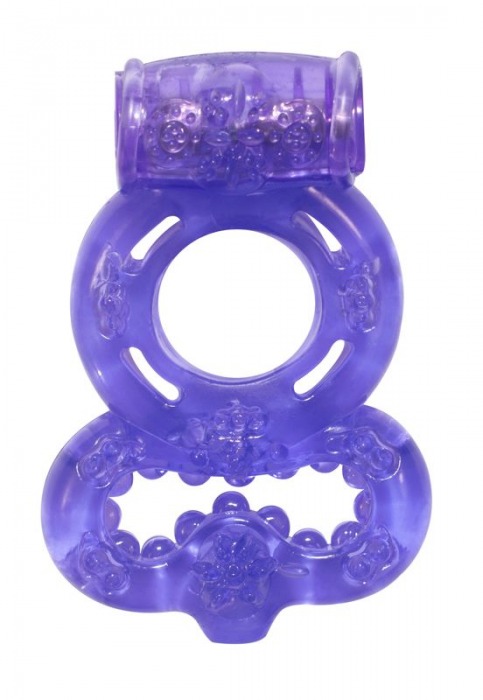 Фиолетовое эрекционное кольцо Rings Treadle с подхватом - Lola Games - в Рязани купить с доставкой