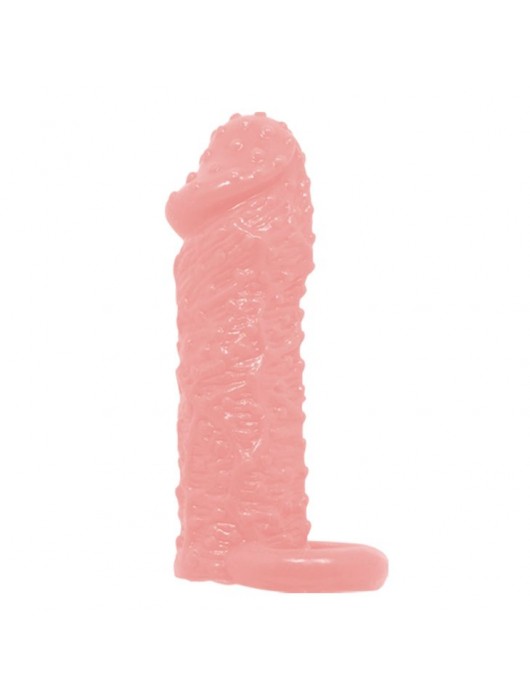 Фаллическая насадка с точками и подхватом мошонки - 13 см. - Baile - в Рязани купить с доставкой