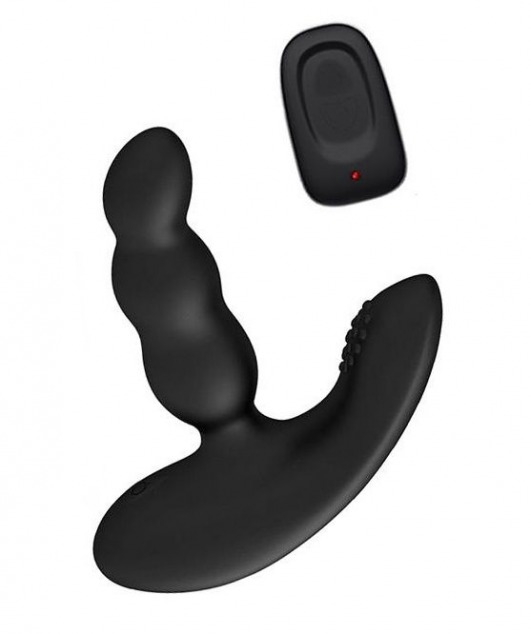 Черный силиконовый стимулятор простаты Levett Nitoc с пультом ДУ - Levett - в Рязани купить с доставкой