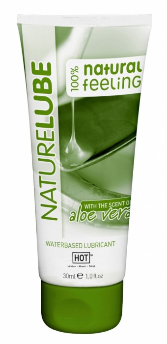 Смазка на водной основе с алоэ вера Nature Lube - 30 мл. - HOT - купить с доставкой в Рязани
