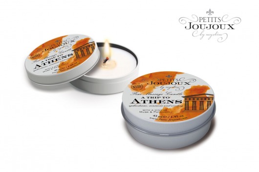 Массажная свеча Petits Joujoux Athens с ароматом муската и пачули - 33 гр. - MyStim - купить с доставкой в Рязани