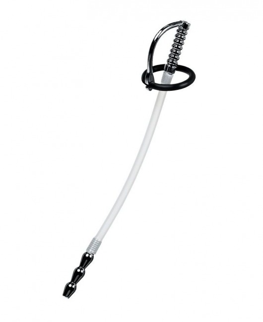 Силиконовый уретральный плаг со сменными фиксирующими кольцами Metal - ToyFa - купить с доставкой в Рязани