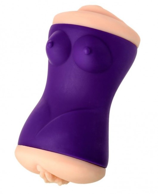 Двухсторонний мастурбатор JOS YARA в фиолетовой колбе - JOS - в Рязани купить с доставкой