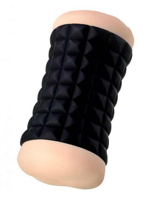 Двухсторонний мастурбатор JOS JANICE в черном цилиндре - JOS - в Рязани купить с доставкой