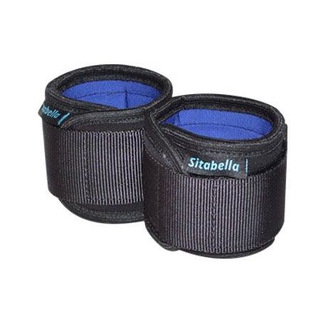 Неопреновые черно-синие наручники - Sitabella - купить с доставкой в Рязани