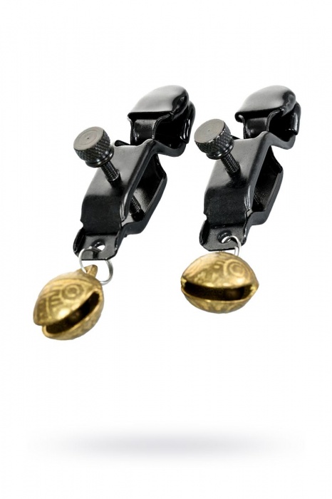 Черно-золотистые зажимы для сосков TOYFA Theatre - ToyFa - купить с доставкой в Рязани