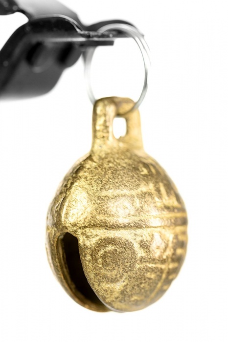 Черно-золотистые зажимы для сосков TOYFA Theatre - ToyFa - купить с доставкой в Рязани