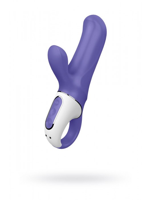Фиолетовый вибратор Satisfyer Magic Bunny с клиторальным отростком - 17,6 см. - Satisfyer