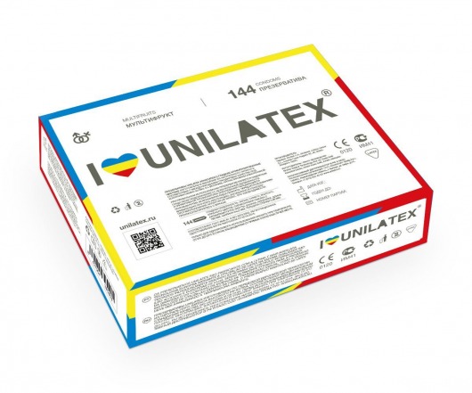 Разноцветные ароматизированные презервативы Unilatex Multifruits - 144 шт. - Unilatex - купить с доставкой в Рязани