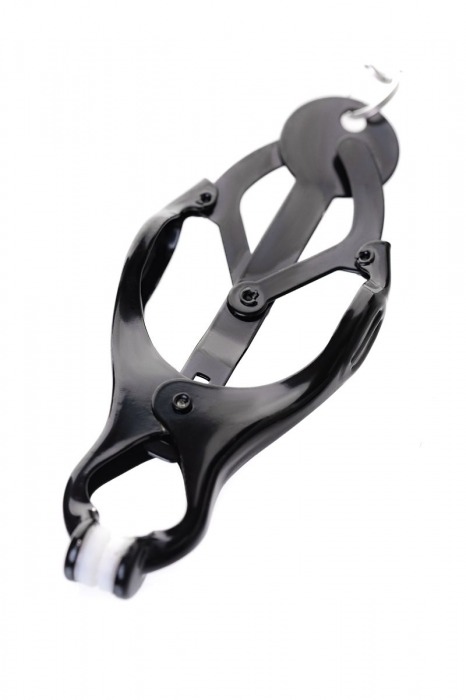 Черно-серебристые зажимы для сосков с кольцом для пениса TOYFA Metal - ToyFa - купить с доставкой в Рязани