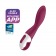 Малиновый вибромассажер для стимуляции G-точки Heated Thrill - 20,6 см. - Satisfyer купить в Рязани с доставкой в Orgasmix.ru Малиновый вибромассажер для стимуляции G-точки Heated Thrill - 20,6 см. - Satisfyer