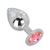Большой стальной плаг с розовым кристаллом Pink Bubble Gum - 9,5 см. - Erotic Fantasy - купить с доставкой в Рязани