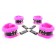 Набор фиксаторов краб с розовым мехом BDSM Light - БДСМ Арсенал - купить с доставкой в Рязани