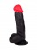 Чёрный фаллоимитатор с красной головкой - 17 см. - LOVETOY (А-Полимер) купить с доставкой в интернет-магазине Orgasmix в Рязани Чёрный фаллоимитатор с красной головкой - 17 см. - LOVETOY (А-Полимер)